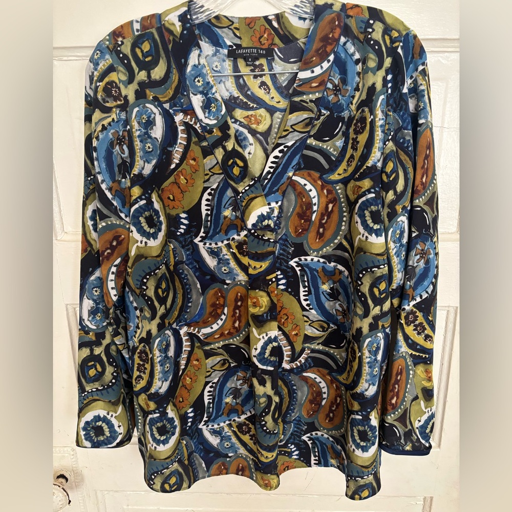 Lafayette 148 silk blouse women’s small